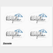 Beach Umbrella - Oval Sticker (Blatt)