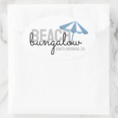 Beach Umbrella - Oval Sticker (Tasche)