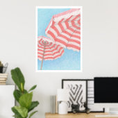 Beach Umbrellas Poster (Heimbüro)