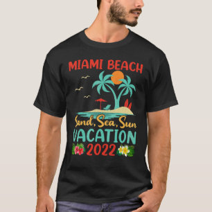 Beach Urlaub 2022 Retro Sunset Florida Miami Bea T-Shirt