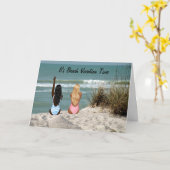 Beach Vacacation Card mit Beach & Young Girls Karte (Gelbe Blume)