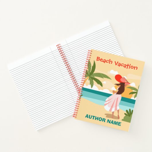 Beach Vacation Book Cover Inspiration Notebook Notizblock (Innenseite)