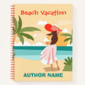 Beach Vacation Book Cover Inspiration Notebook Notizblock (Vorderseite)