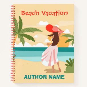 Beach Vacation Book Cover Inspiration Notebook Notizblock