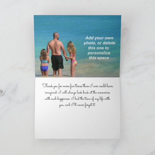 Beach Vacation Danke Karte (Innenseite)