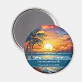Beach Vacation der Dominikanischen Republik Magnet (Vorderseite/Rückseite)