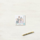 Beach Vacation Erinnerungen Familie Muschel halten Post-it Klebezettel (Auf Schreibtisch)