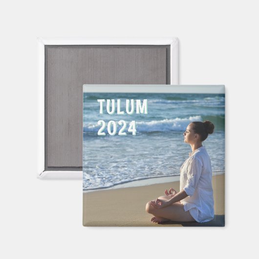 Beach Vacation Foto Magnet (Vorderseite/Rückseite)