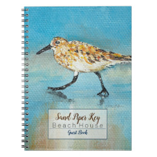 Beach Vacation Rental Customizable Guest Book Notizblock