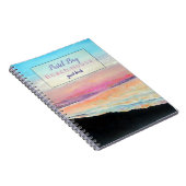 Beach Vacation Rental Pastel Sunset Guest Book Notizblock (Rechte Seite)
