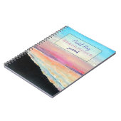 Beach Vacation Rental Pastel Sunset Guest Book Notizblock (Linke Seite)