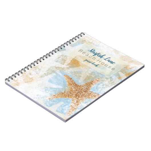 Beach Vacation Rental Starfish Gästebuch Notizblock (Linke Seite)