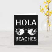 Beach Vacation Shirt Hola Beaches _1 Karte (Gelbe Blume)