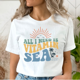 Beach Vacation T - Shirt, Vitamin Meer, Cruise T-S T-Shirt