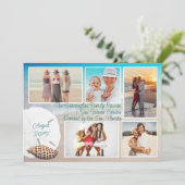 Beach Vacation Wiedersehen Multi Foto Cards Einladung (Stehend Vorderseite)