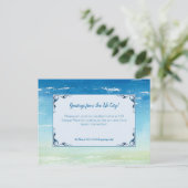 Beach Vacation Zuhause Gasteinladung Postkarte (Stehend Vorderseite)