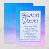 Beach Vacay Entdeckungsreise Einladung (Vorne/Hinten)