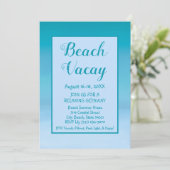 Beach Vacay Entdeckungsreise Einladung (Stehend Vorderseite)