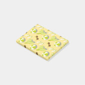 Beach vacay pattern with sunglasses and sun hat  post-it klebezettel (angewinkelt)