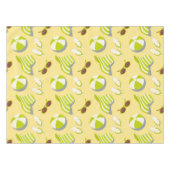 Beach vacay pattern with sunglasses and sun hat  tischdecke (Vorderseite (Horizontal))