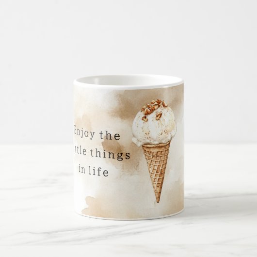 Beach Vanilla Ice Cream Cone Kaffeetasse (Mittel)