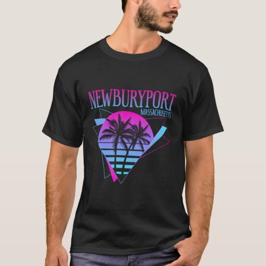 Beach Vaporwave Vacation Newburyport T-Shirt (Vorderseite)