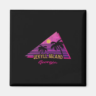 Beach Vaporwave Vacation Souvenir Jekyll Island Magnet