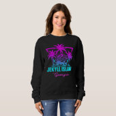 Beach Vaporwave Vacation Souvenir Jekyll Island Sweatshirt (Vorne ganz)