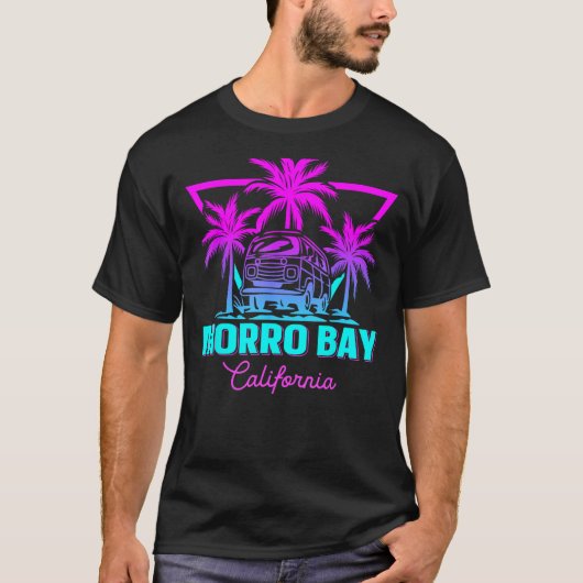 Beach Vaporwave Vacation Souvenir Morro Bay T-Shirt (Vorderseite)