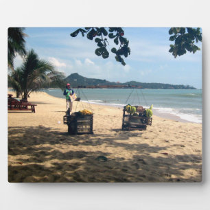 Beach Vendings ... Lamai Beach, Koh Samui Island Fotoplatte