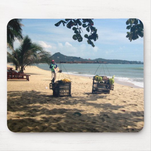 Beach Vendings ... Lamai Beach, Koh Samui Island Mousepad (Vorne)