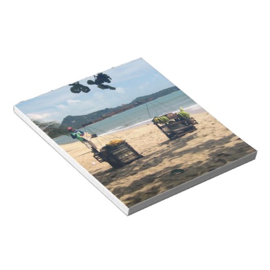 Beach Vendings ... Lamai Beach, Koh Samui Island Notizblock (angewinkelt)