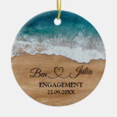 Beach Verlobung Keramik Ornament (Vorne)