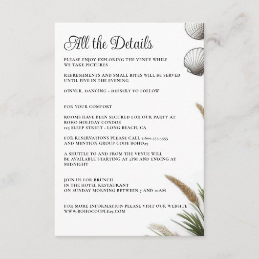 Beach Vibe Begleitkarte (Vorderseite)