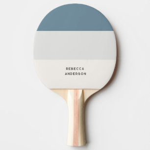 Beach Vibe Colorblock   Blauer Horizontalstreifen Tischtennis Schläger