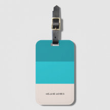 Beach Vibe|Colorblock Blue Monogram