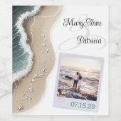 Beach Vibe Foto Weinetikett (Einzelnes Label)