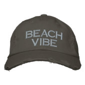 Beach vibe Lake Life Bestickte Baseballkappe (Vorderseite)