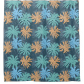 Beach Vibe Palm Tree Duschvorhang (Vorderseite)
