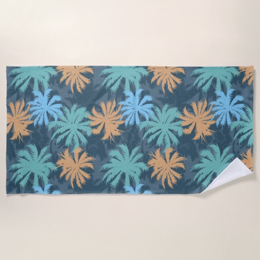 Beach Vibe Palm Tree Strandtuch (Vorderseite)