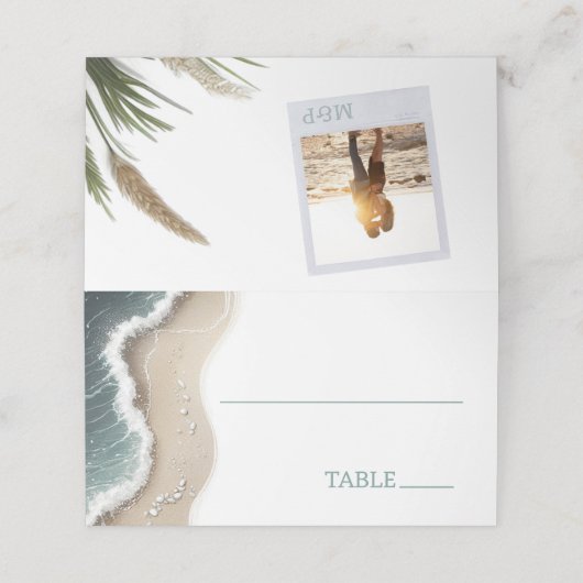 Beach Vibe Platzkarte (Außenseite Aufgefaltet)