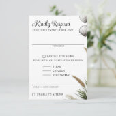 Beach Vibe RSVP Karte (Stehend Vorderseite)