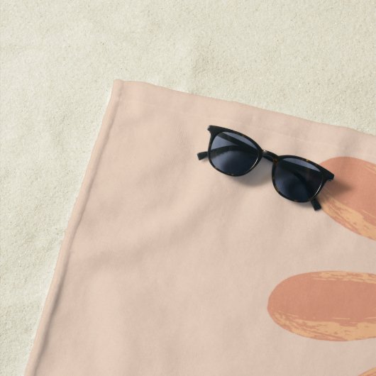 Beach Vibe Summer Retro Individuelle Name Strandtuch (Beispiel)
