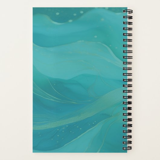 Beach Vibe Sunset Personalized Spiral Notebook Notizblock (Rückseite)