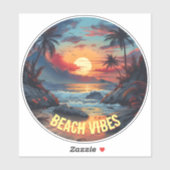 Beach Vibes Aufkleber (Blatt)