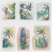 Beach Vibes Aufkleber (Vorderseite)