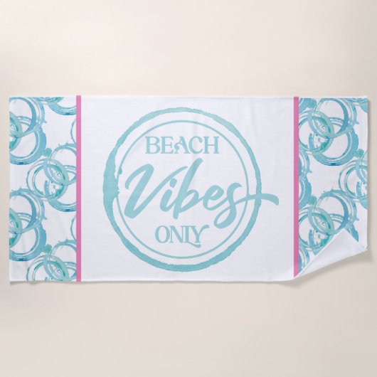 Beach Vibes Beach Handtuch (Vorderseite)