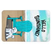 Beach Vibes Bichon Magnet (Horizontal)