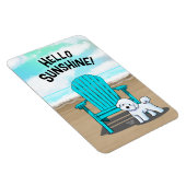 Beach Vibes Bichon Magnet (Rechte Seite)