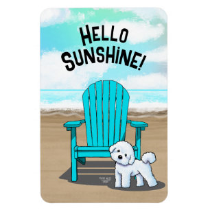 Beach Vibes Bichon Magnet